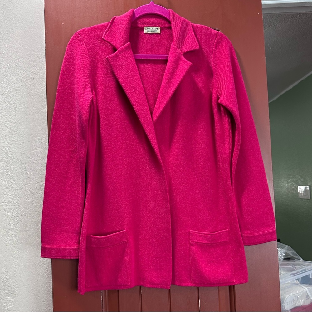 Elegant Fuchsia Blazer 💯 Cashmere. Made in Italy. 🇮🇹